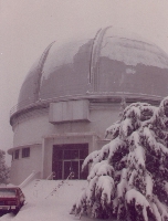 Dome of Shane telescope in snow