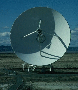 Dish antenna of the VLA pointing south