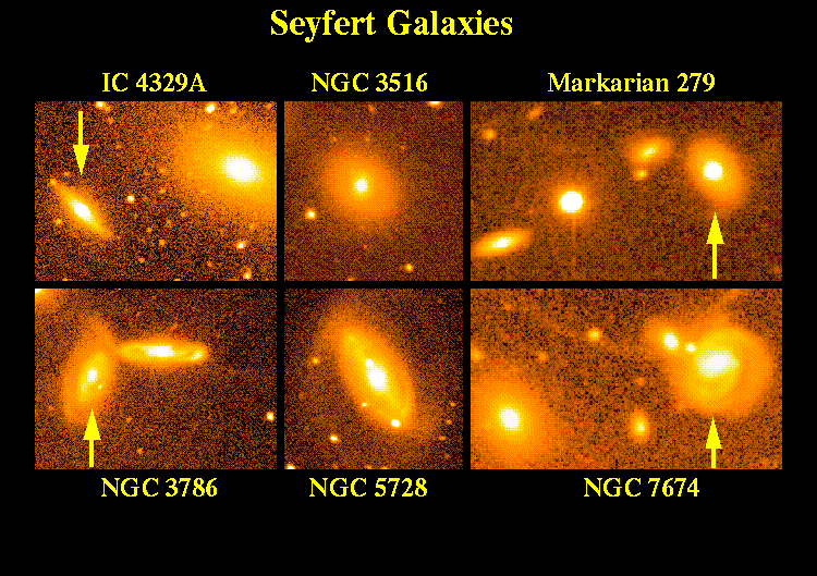 Gallery of Seyfert galaxies