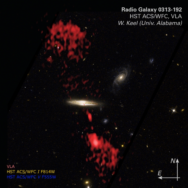 HST and VLA radio/optical overlay of 0313-192