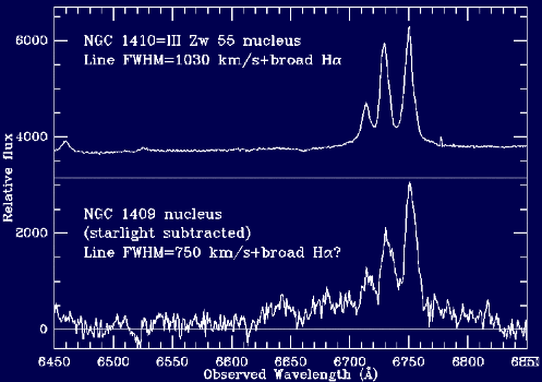 WIYN spectra of NGC 1409/10 nuclei