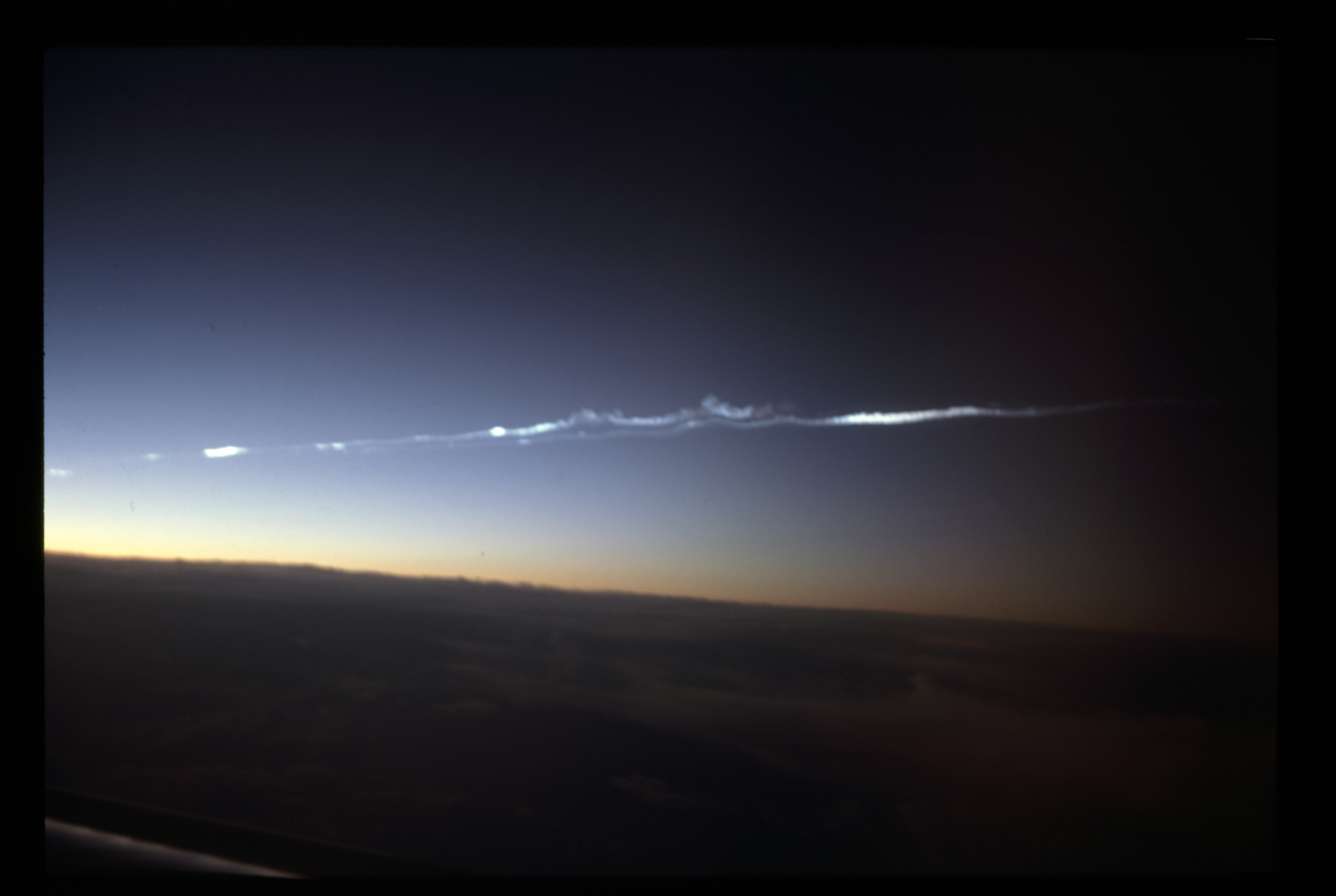 Apollo 13 re-entry trails from DC-8