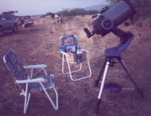Telescope setup at Las Cienagas